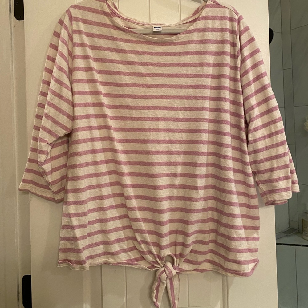 Old Navy Striped Tee with Tie
